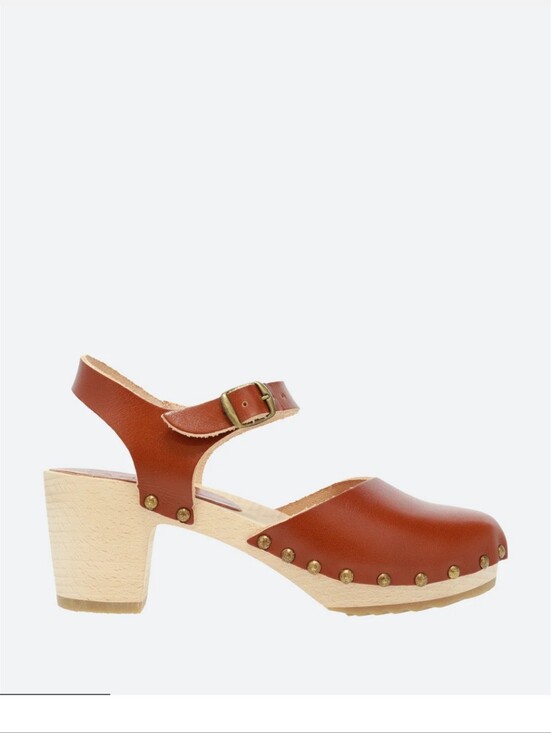 Bosabo Shoes - French Bosabo Clog "368" Leather Wood, Rubber Like New